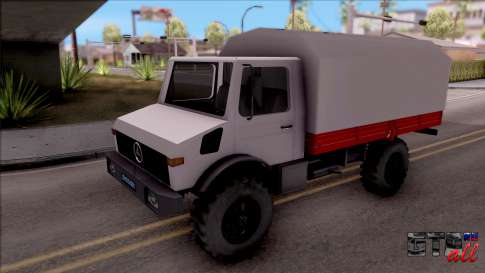 Mercedes-Benz Unimog Vojno Vozilo для GTA San Andreas вид спереди