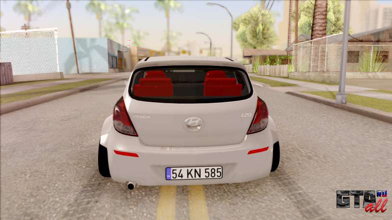 Hyundai i20 для GTA San Andreas вид сзади