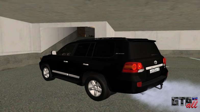 Toyota Land Cruiser 200 для GTA San Andreas задняя часть