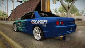 Nissan Skyline R32 Drift Falken для GTA San Andreas задняя часть