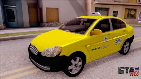 Hyundai Accent Taxi Colombiano для GTA San Andreas вид спереди