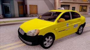 Hyundai Accent Taxi Colombiano для GTA San Andreas вид спереди