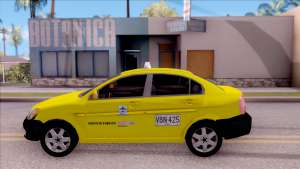 Hyundai Accent Taxi Colombiano для GTA San Andreas вид сбоку