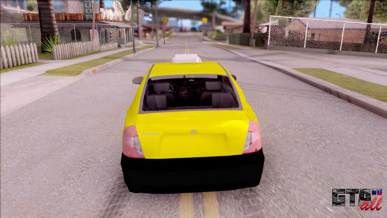 Hyundai Accent Taxi Colombiano для GTA San Andreas вид сзади