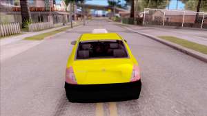 Hyundai Accent Taxi Colombiano для GTA San Andreas вид сзади