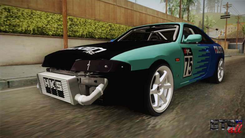 Nissan Skyline R33 Drift Falken для GTA San Andreas передняя часть