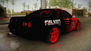 Nissan Skyline R32 Drift Falken Camo для GTA San Andreas задняя часть