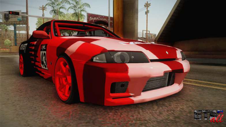 Nissan Skyline R32 Drift Falken Camo для GTA San Andreas передняя часть