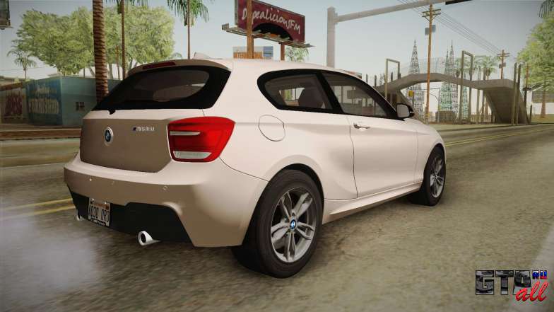 BMW M135i 2013 для GTA San Andreas вид сзади