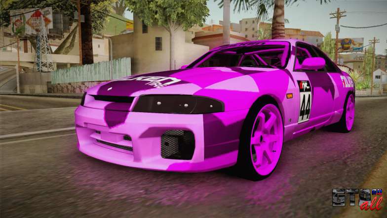 Nissan Skyline R33 Drift Falken Camo для GTA San Andreas вид спереди