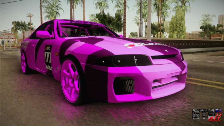 Nissan Skyline R33 Drift Falken Camo для GTA San Andreas передняя часть