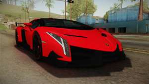 Lamborgini Veneno Roadster 2014 IVF v2 для GTA San Andreas вид спереди