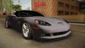 Chevrolet Corvette C6 Z06 для GTA San Andreas передняя часть