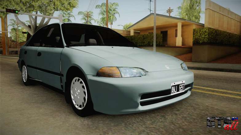 Honda Civic 1.5 LX 1995 для GTA San Andreas передняя часть