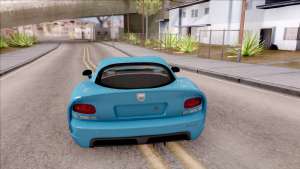 Dodge Viper SRT-10 для GTA San Andreas вид сзади