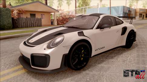 Porsche 911 GT2 RS Weissach Package SA Plate для GTA San Andreas вид спереди