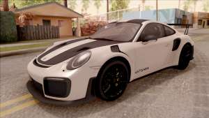 Porsche 911 GT2 RS Weissach Package SA Plate для GTA San Andreas вид спереди