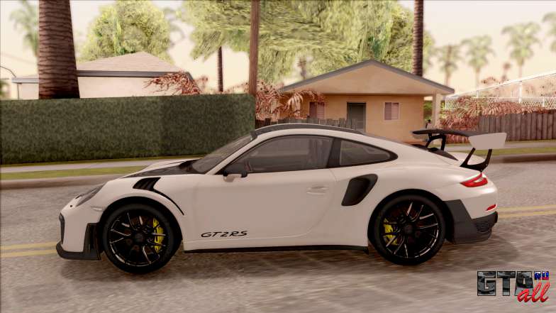 Porsche 911 GT2 RS Weissach Package SA Plate для GTA San Andreas вид сбоку