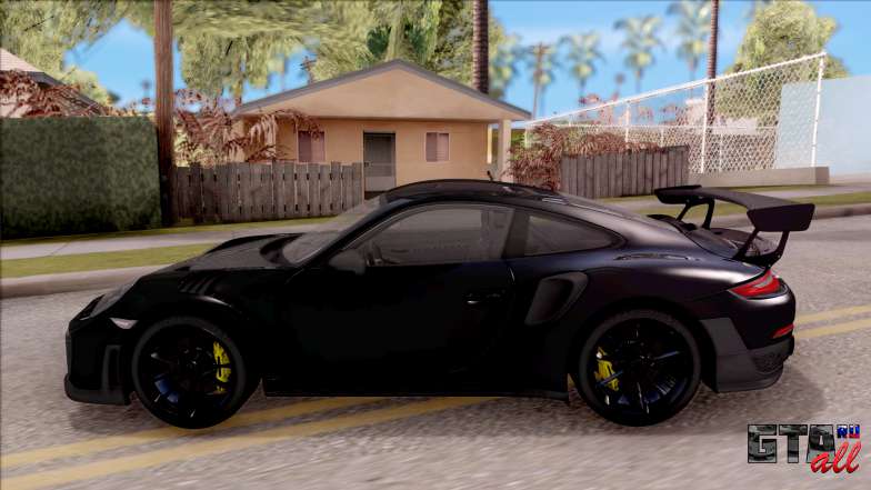 Porsche 911 GT2 RS 2017 SA Plate для GTA San Andreas вид сбоку