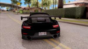 Porsche 911 GT2 RS 2017 SA Plate для GTA San Andreas вид сзади