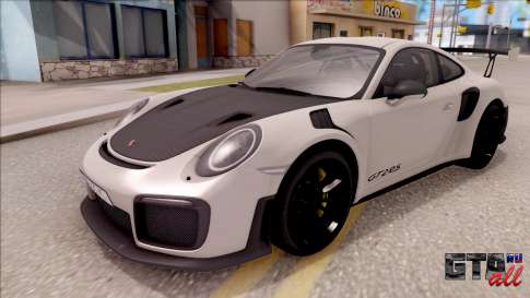 Porsche 911 GT2 RS 2017 EU Plate для GTA San Andreas вид спереди