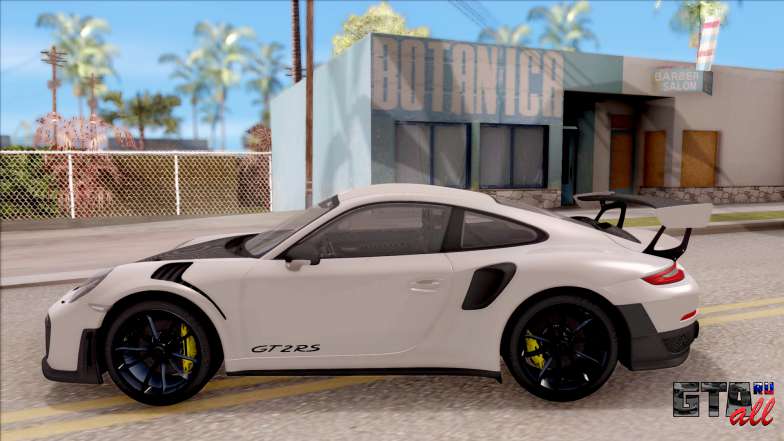 Porsche 911 GT2 RS 2017 EU Plate для GTA San Andreas вид сбоку