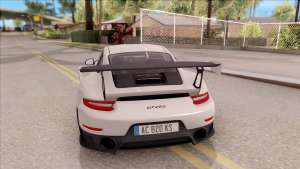 Porsche 911 GT2 RS 2017 EU Plate для GTA San Andreas вид сзади