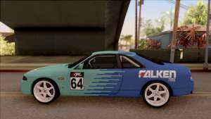 Nissan Skyline R33 Drift Falken для GTA San Andreas вид сбоку