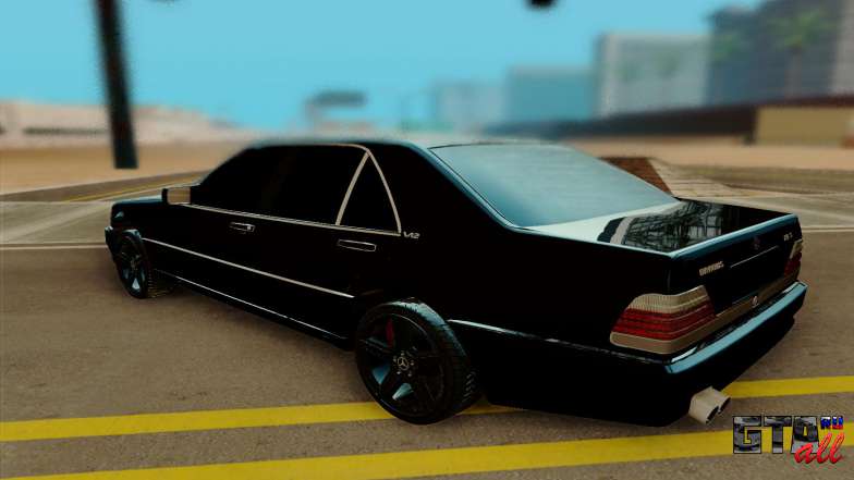 Mercedes Benz W140 Brabus для GTA San Andreas вид сзади