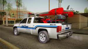 GMC Sierra San Andreas Police Lifeguard 2010 для GTA San Andreas вид сзади