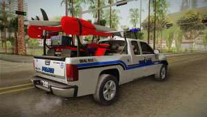 GMC Sierra San Andreas Police Lifeguard 2010 для GTA San Andreas задняя часть