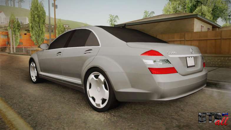 Mercedes-Benz S500 2013 для GTA San Andreas вид сзади