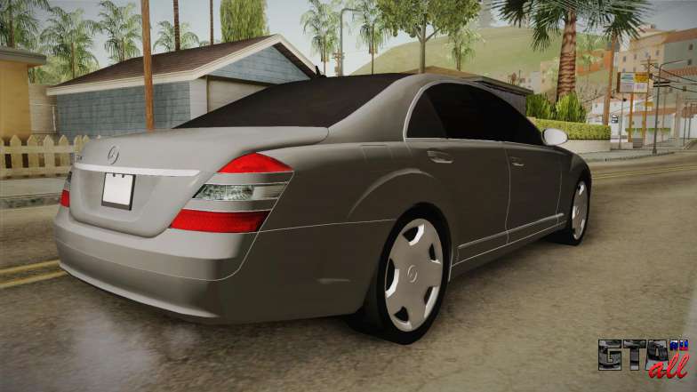 Mercedes-Benz S500 2013 для GTA San Andreas задняя часть