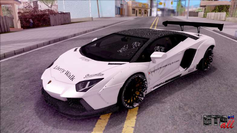 Lamborghini Aventador LP700-4 LB Walk Custom для GTA San Andreas вид спереди