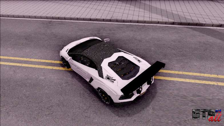 Lamborghini Aventador LP700-4 LB Walk Custom для GTA San Andreas вид сверху