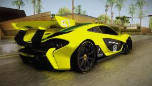 McLaren P1 GTR для GTA San Andreas вид сзади