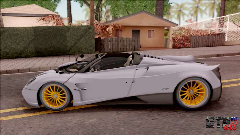 Pagani Huayra Roadster 2017 для GTA San Andreas вид сбоку