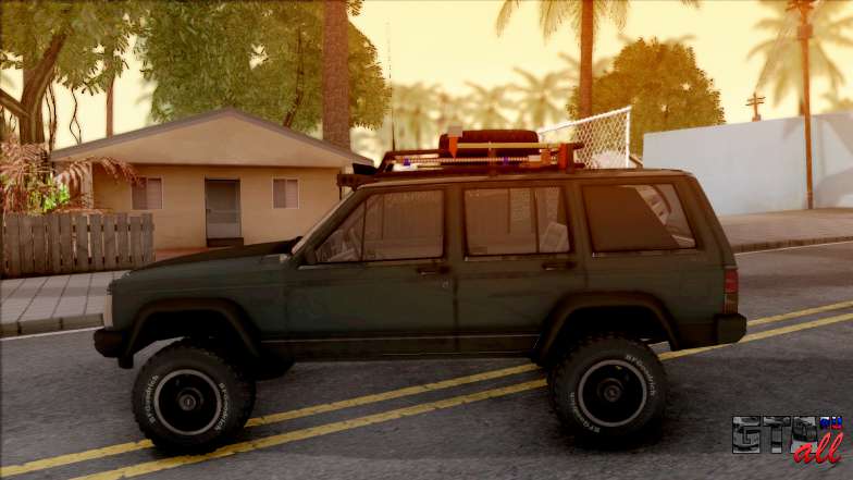 Jeep Cherokee 1984 Off-Road для GTA San Andreas вид сбоку