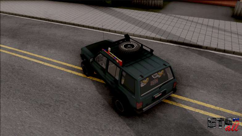 Jeep Cherokee 1984 Off-Road для GTA San Andreas вид сверху