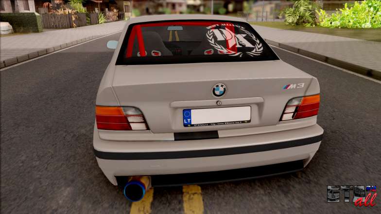 BMW M3 E36 Drift для GTA San Andreas вид сзади