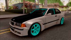 BMW M3 E36 Drift Rocket Bunny для GTA San Andreas вид спереди