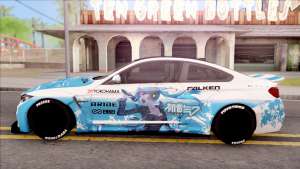 BMW M4 Itasha Hatsune Miku 2017 Liberty Walk для GTA San Andreas вид сбоку