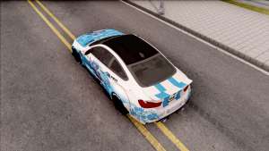 BMW M4 Itasha Hatsune Miku 2017 Liberty Walk для GTA San Andreas вид сверху