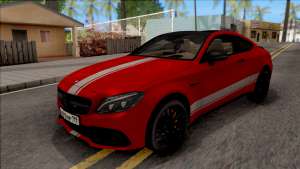 Mercedes-Benz C63S AMG Coupe для GTA San Andreas вид спереди