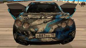 Nissan GTR 2015 Bulkin Edition 1.0 для GTA San Andreas задняя часть