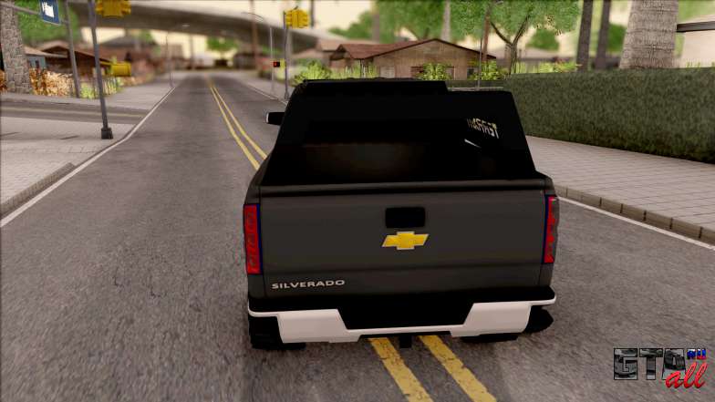 Chevrolet Silverado 2015 Off-Road для GTA San Andreas вид сзади