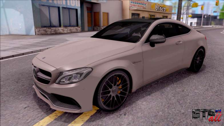 Mercedes-Benz C63S AMG Coupe 2016 для GTA San Andreas вид спереди