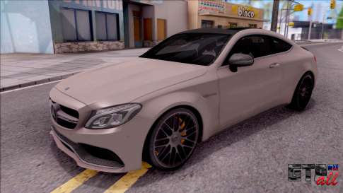 Mercedes-Benz C63S AMG Coupe 2016 для GTA San Andreas вид спереди