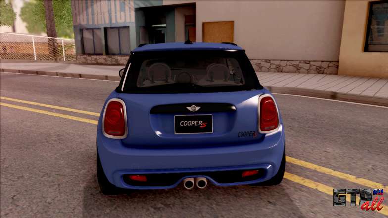 Mini Cooper S для GTA San Andreas вид сзади