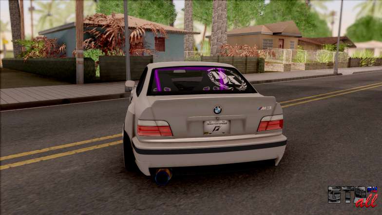 BMW M3 E36 Drift Rocket Bunny v4 для GTA San Andreas вид сзади